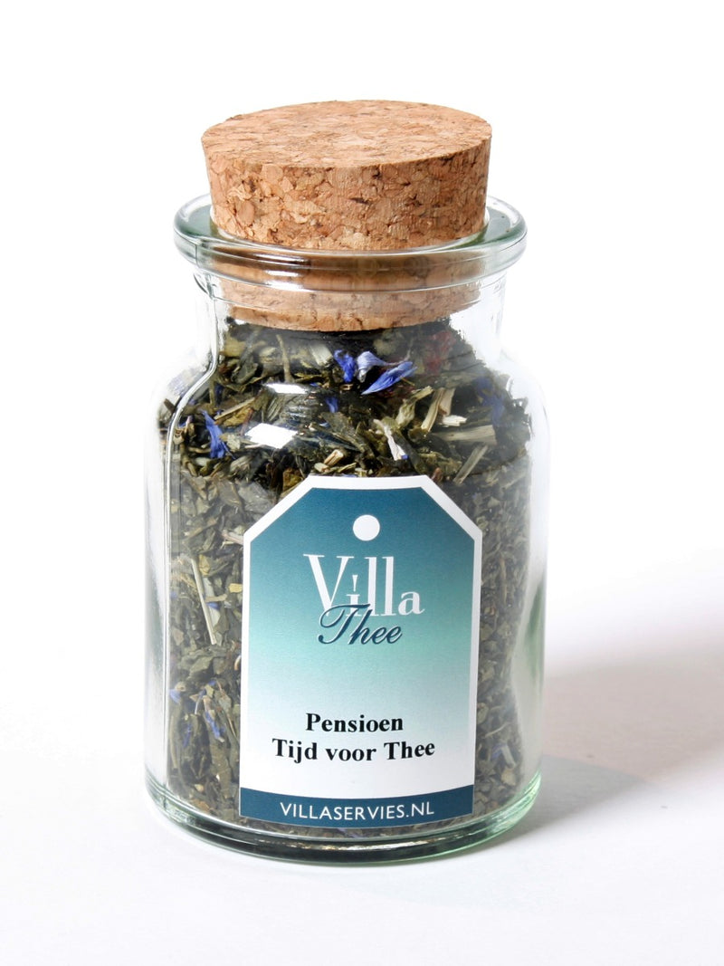 Pensioen Tijd voor Thee In Glazen Potje
