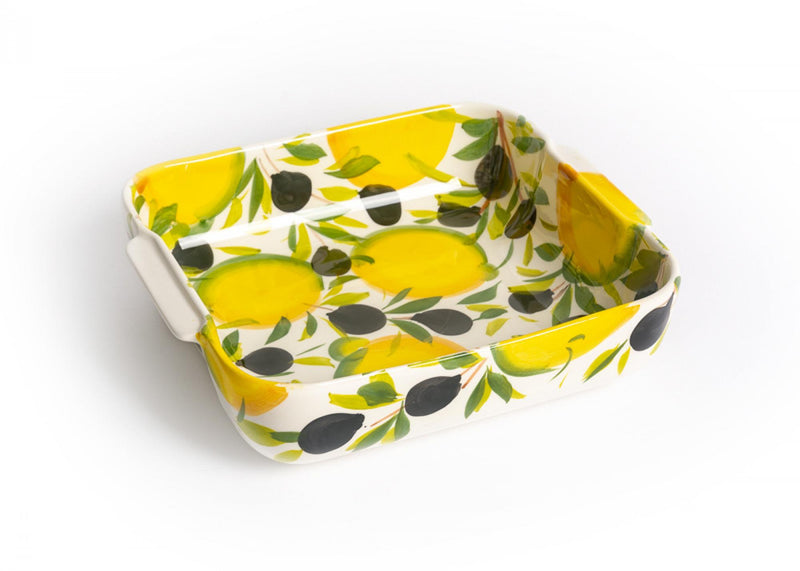 Piccobella Ovenschaal - Citroen/Olijf - Keramiek - 25 cm x 22 cm