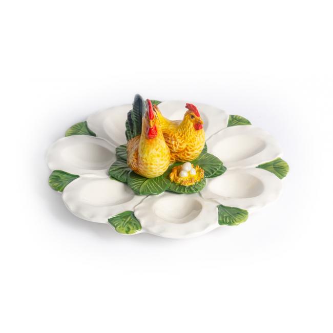 Piccobella Schaal Kip en Haan - Keramiek - Ø 24 cm