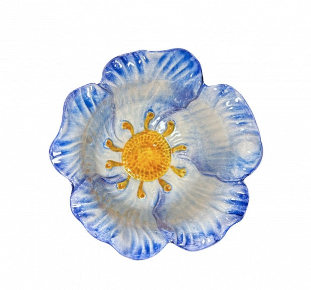 Piccobella Fiori Schaaltje - Blauw - Keramiek - Ø 14 cm