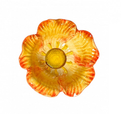 Piccobella Fiori Schaaltje - Oranje - Keramiek - Ø 14 cm