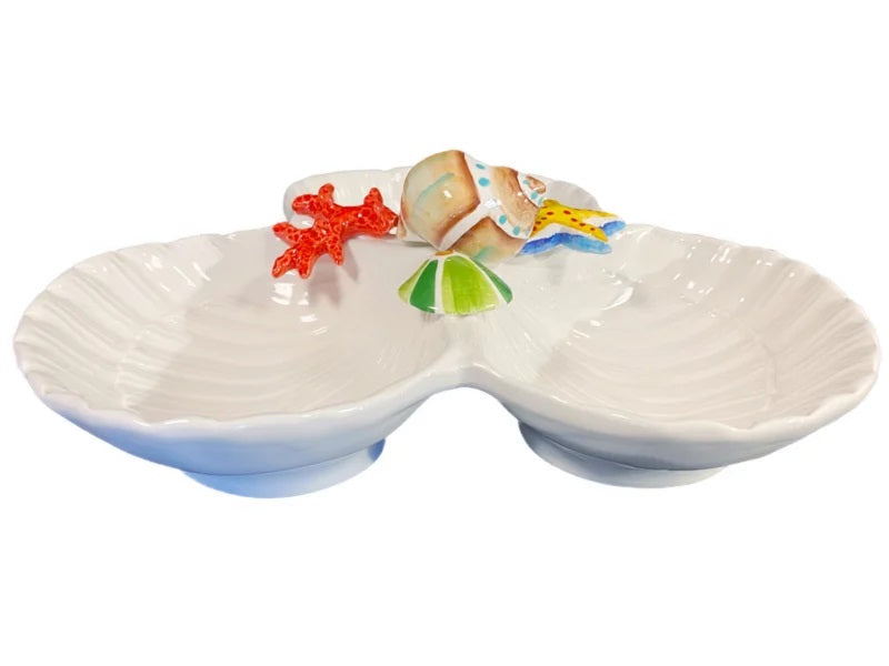 Piccobella Schaal - Schelp - Keramiek - 27 cm x 27 cm