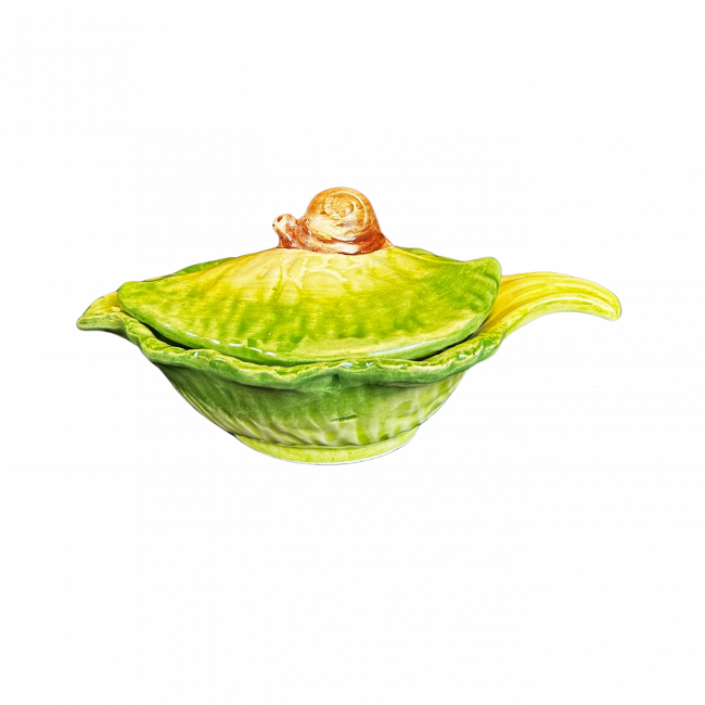 Piccobella Schaal met Deksel - Slakje - Keramiek - 19 cm x 3 cm
