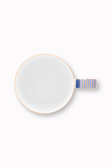 Pip Studio Dot Delight Light Blue-Gold Beker - Porselein - 380 ml
