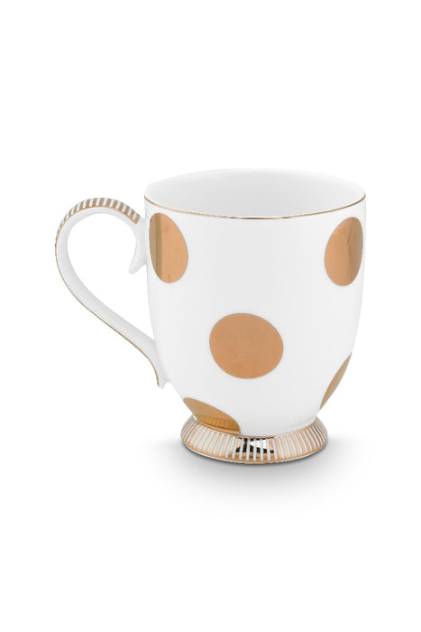 Pip Studio Dot Delight White-Gold Beker - Porselein - 350 ml