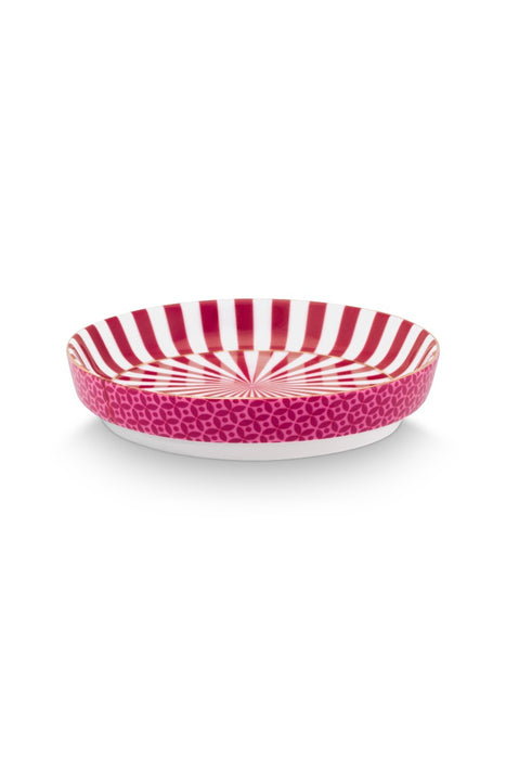 Pip Studio Royal Stripes Beker met Dark Pink Theetip - Porselein - 230 ml