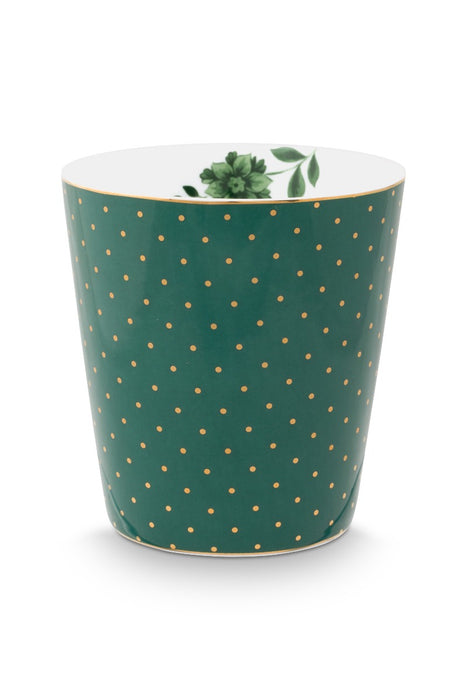 Pip Studio Royal Dots Beker met Green Theetip - Porselein - 230 ml