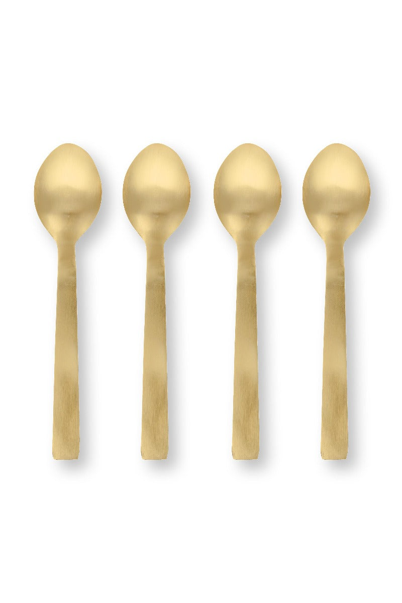 Pip Studio Berry Blues Theelepeltjes - Set van 4 stuks - Emaille - 14,5 cm