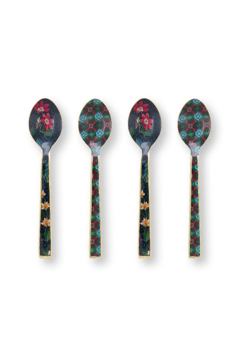 Pip Studio Berry Blues Theelepeltjes - Set van 4 stuks - Emaille - 14,5 cm