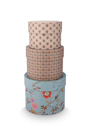 Pip Studio Blooming Tales Blue-Khaki Dozenset 3 Stuks