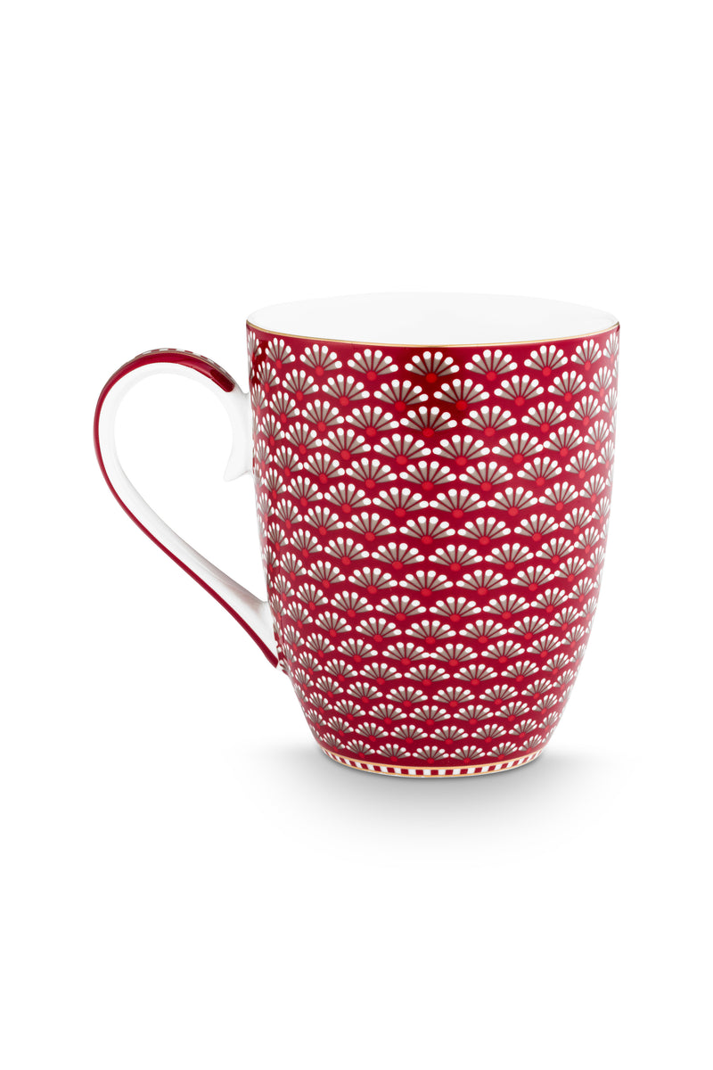 Pip Studio Blooming Tales Dark Red Beker - Porselein - 365 ml