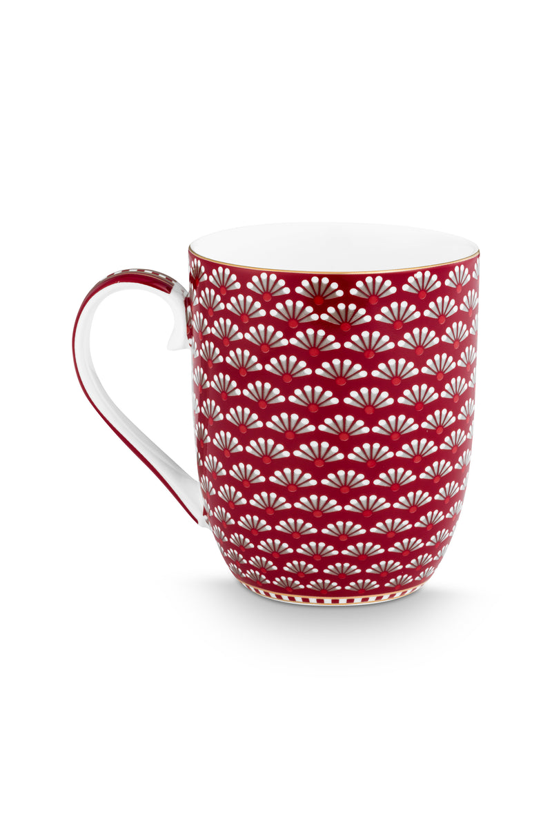Pip Studio Blooming Tales Dark Red Beker - Porselein - 200 ml