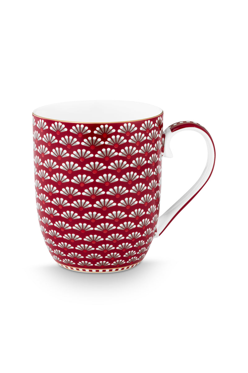 Pip Studio Blooming Tales Dark Red Beker - Porselein - 200 ml