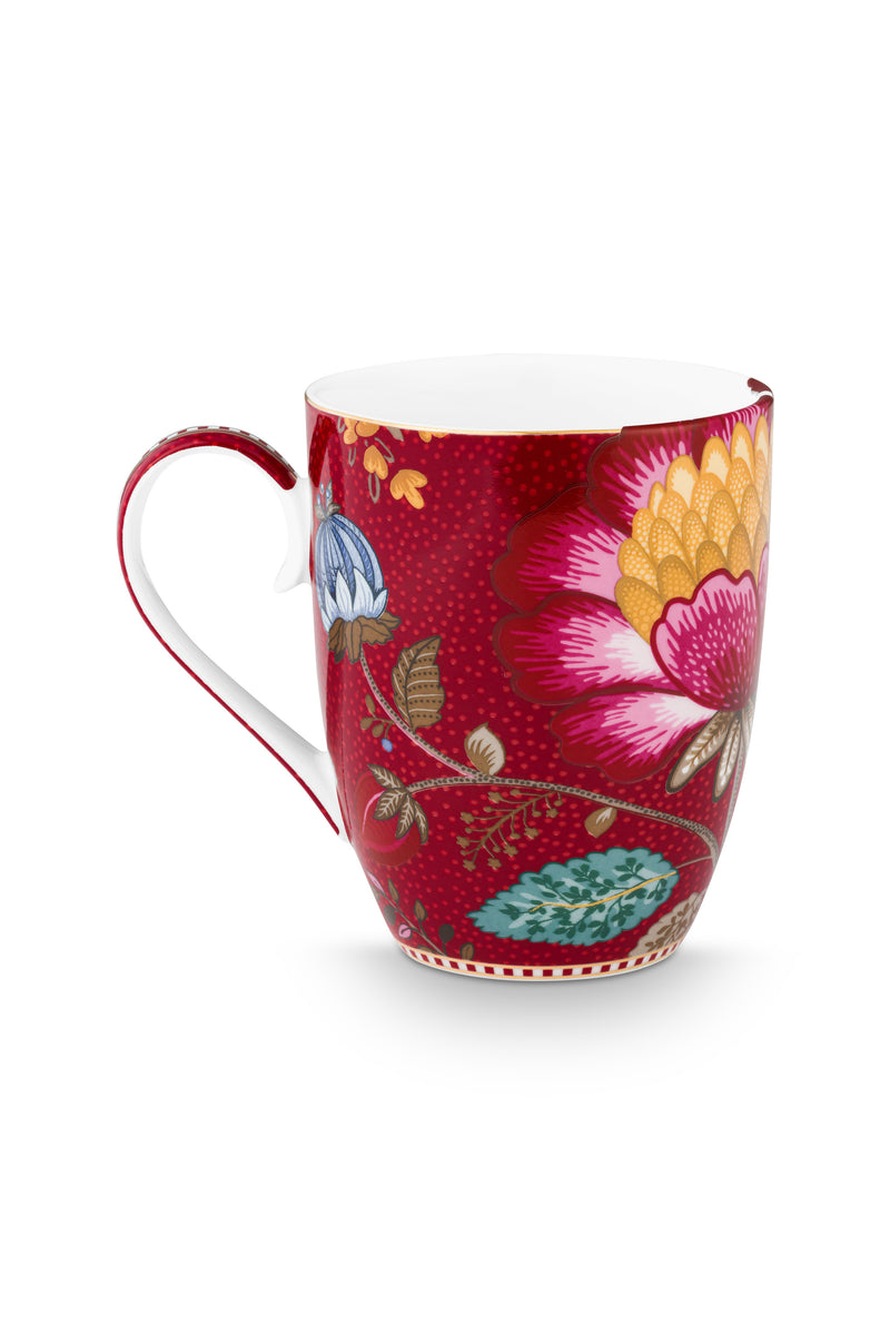 Pip Studio Blooming Tales Fantasy Dark Red Beker - Porselein - 365 ml