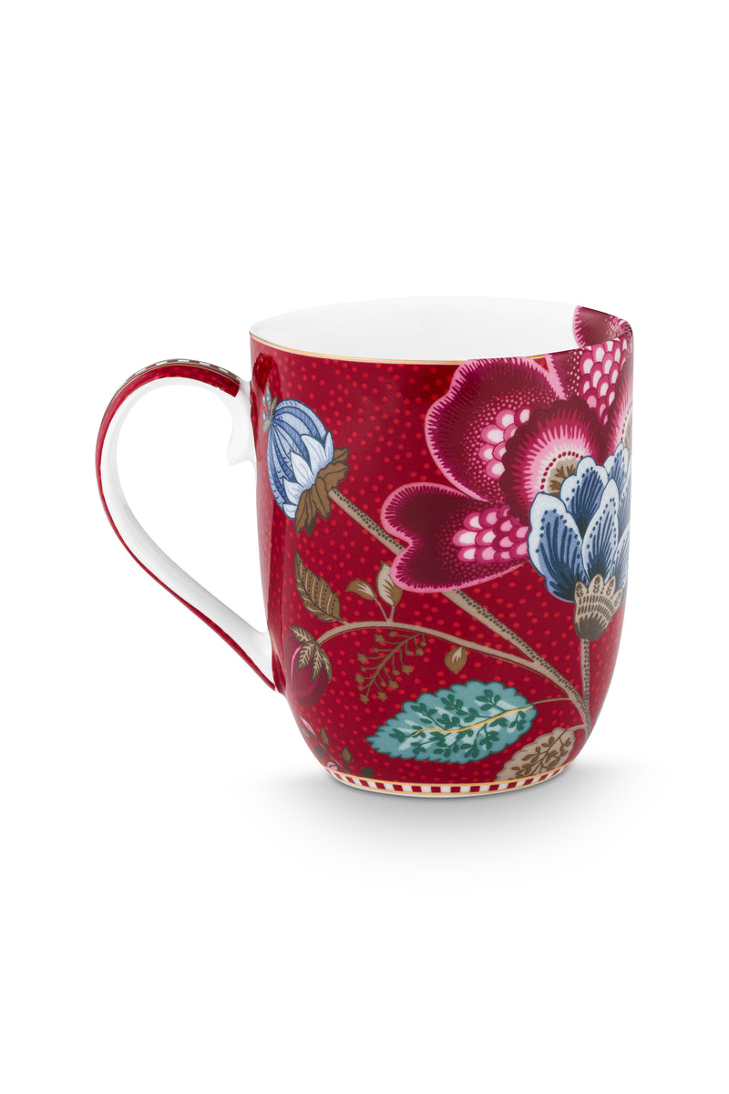 Pip Studio Blooming Tales Fantasy Dark Red Beker - Porselein - 200 ml