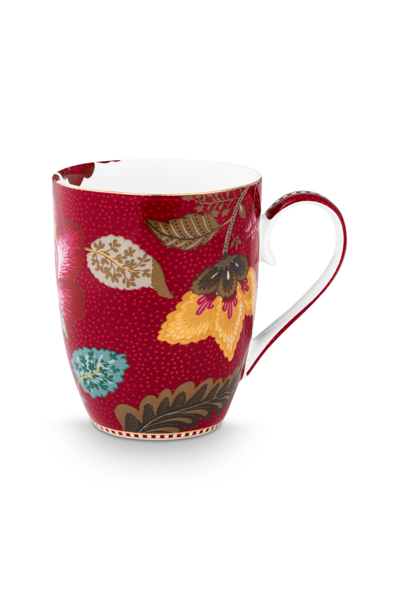 Pip Studio Blooming Tales Fantasy Dark Red Beker - Porselein - 365 ml