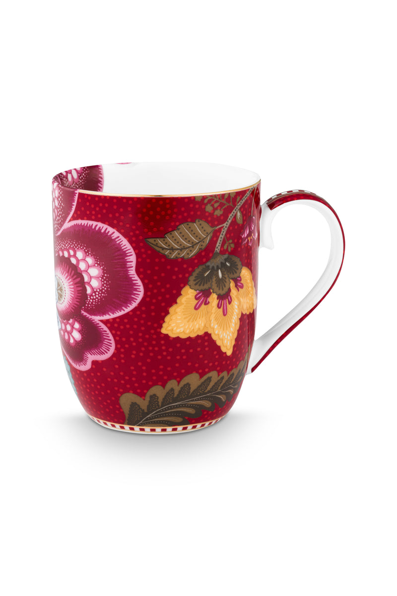 Pip Studio Blooming Tales Fantasy Dark Red Beker - Porselein - 200 ml