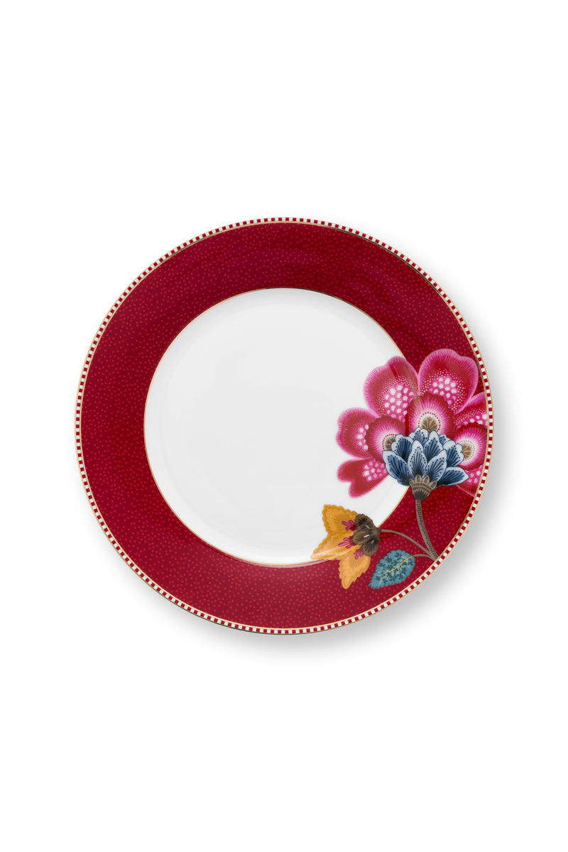 Pip Studio Blooming Tales Fantasy Dark Red Etagère - Porselein/Metaal - 3 Laags
