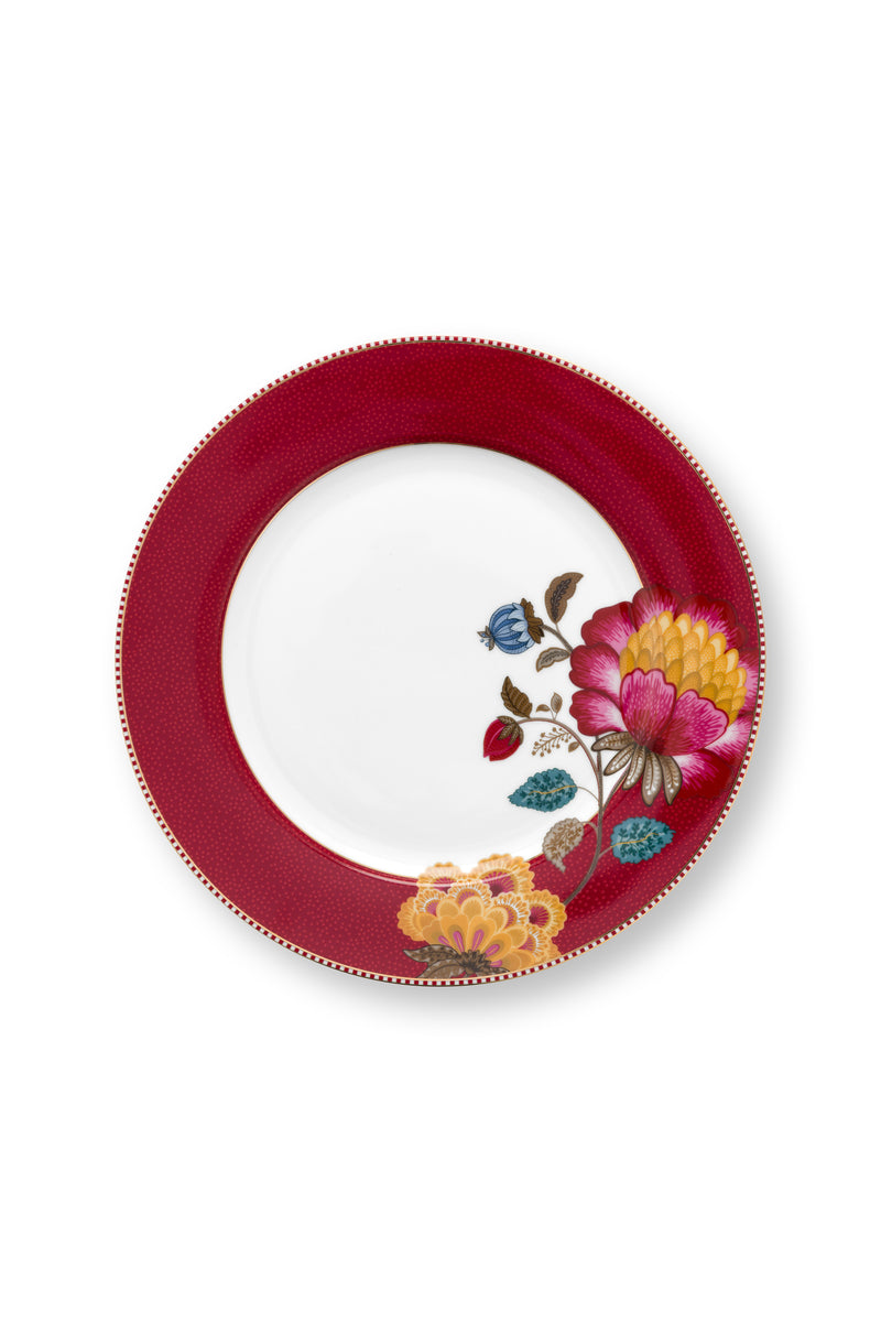 Pip Studio Blooming Tales Fantasy Dark Red Etagère - Porselein/Metaal - 3 Laags