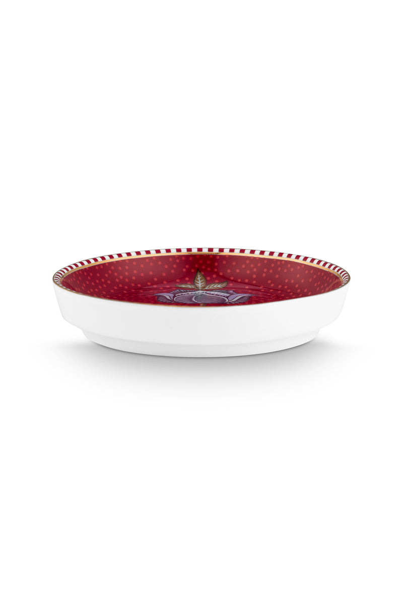 Pip Studio Blooming Tales Fantasy Dark Red Theetip - Porselein - Ø 9 cm