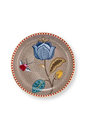 Pip Studio Blooming Tales Fantasy Khaki Theetip - Porselein - Ø 9 cm