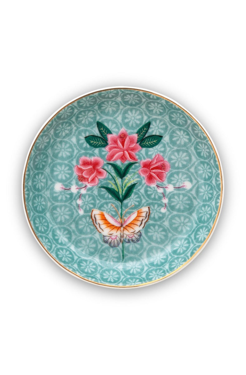 Pip Studio Blushing Birds Blue Theetip - Porselein - Ø 9 cm