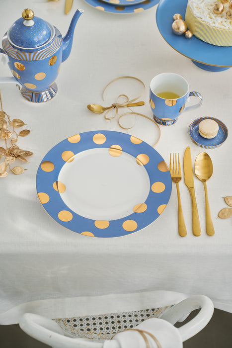 Pip Studio Dot Delight Light Blue Dinerbord - Porselein - Ø 26,5 cm