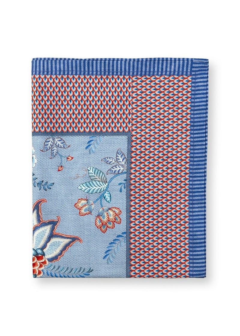 Pip Studio Flower Festival Blue Tafelkleed - 100% Katoen - 140 cm x 180 cm