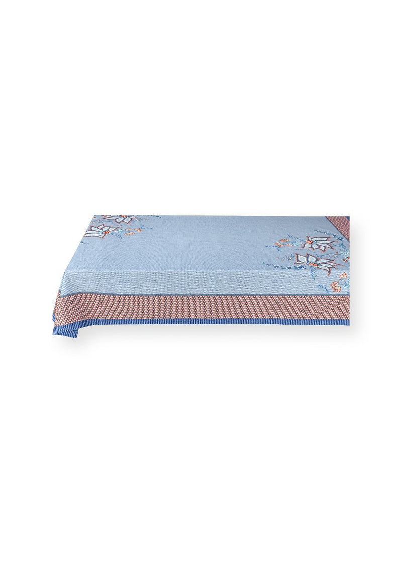 Pip Studio Flower Festival Blue Tafelkleed - 100% Katoen - 140 cm x 180 cm