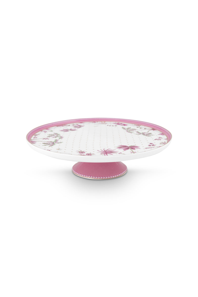 Pip Studio Jolie Dots Gold Pink Taartplateau - Porselein - Ø 21 cm