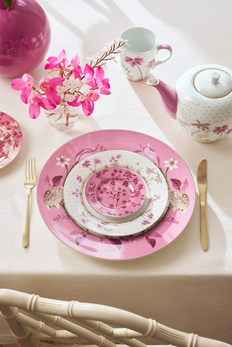 Pip Studio Jolie Flower Pink Petit Four Bordje - Porselein - Ø 12 cm