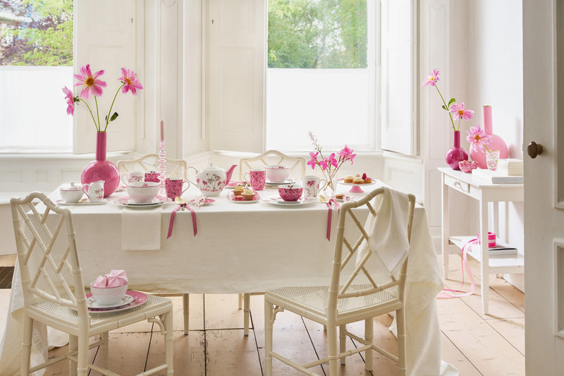 Pip Studio Jolie Flower Pink Petit Four Bordje - Porselein - Ø 12 cm