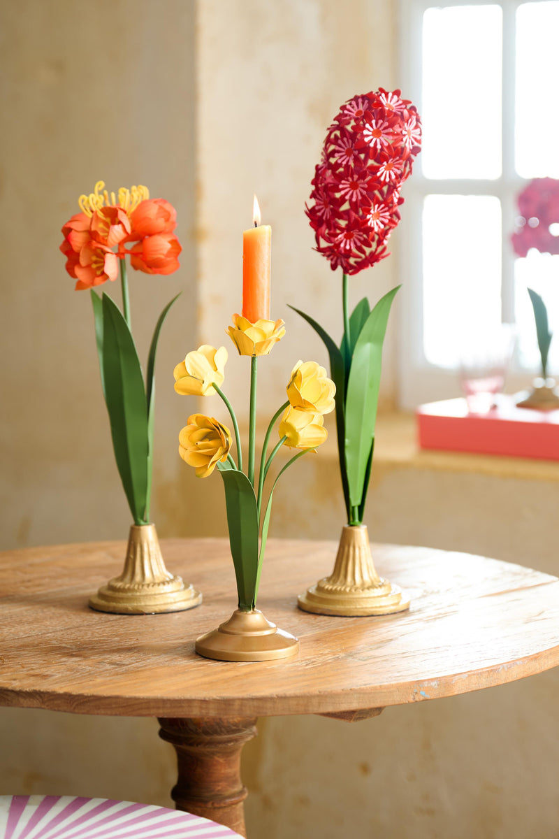 Pip Studio Flower Yellow Kandelaar - Metaal - 27,5 cm