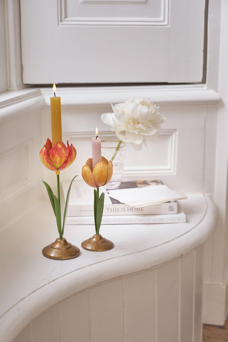Pip Studio Tulip Yellow Kandelaars - Metaal - Set van 2