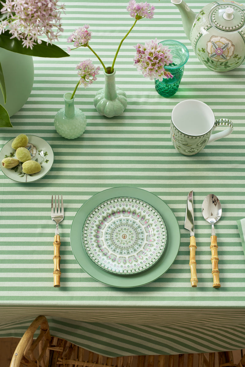 Pip Studio Lily & Lotus Moon Delight Light Green Gebaksbordje - Porselein - Ø 17 cm