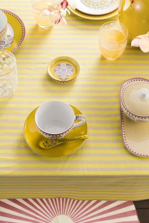 Pip Studio Lily & Lotus Yellow Theetip - Porselein - Ø 9 cm