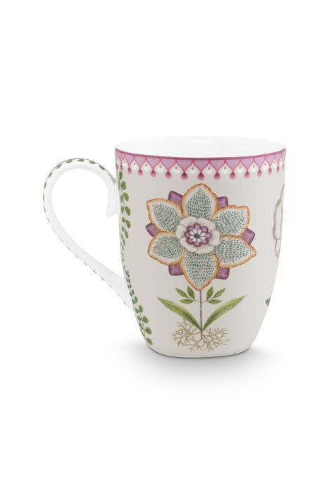 Pip Studio Lily & Lotus Off White Beker - Porselein - 350 ml