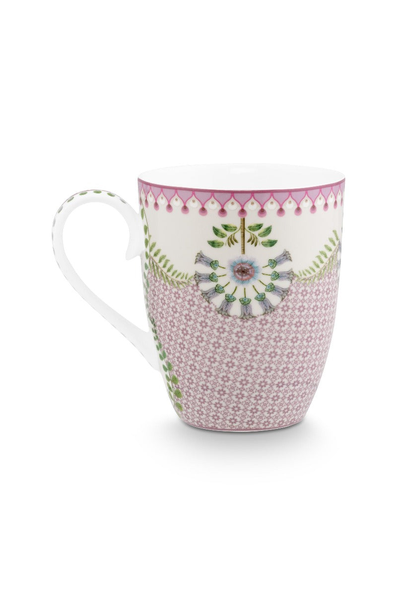 Pip Studio Lily & Lotus Tiles Lilac Beker - Porselein - 365 ml