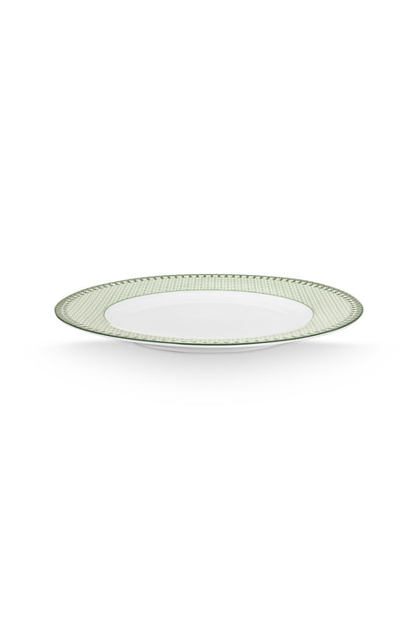 Pip Studio Lily & Lotus Tiles Light Green Dinerbord - Porselein - Ø 26,5 cm