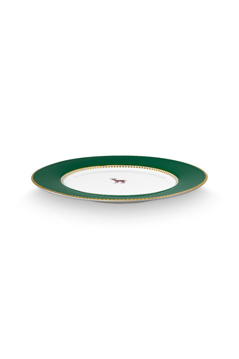 Pip Studio Love Birds Dark Green Ontbijtbord - Porselein - Ø 21 cm