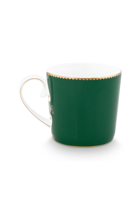 Pip Studio Love Birds Medallion Dark Green Beker - Porselein - 150 ml