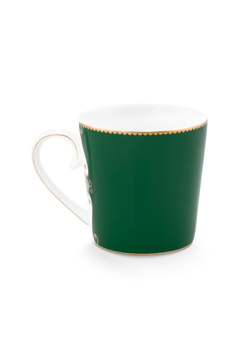 Pip Studio Love Birds Medallion Dark Green Beker - Porselein - 250 ml