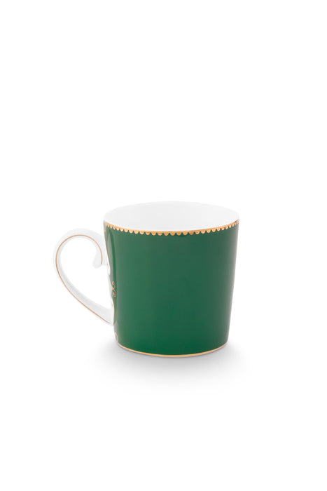 Pip Studio Love Birds Medallion Deer Dark Green Beker - Porselein - 150 ml