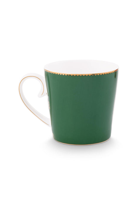 Pip Studio Love Birds Medallion Deer Dark Green Beker - Porselein - 250 ml