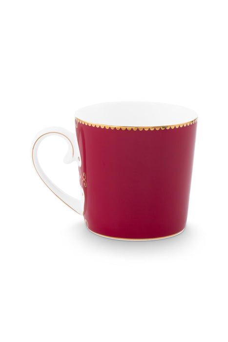 Pip Studio Love Birds Medallion Deer Dark Red Beker - Porselein - 150 ml