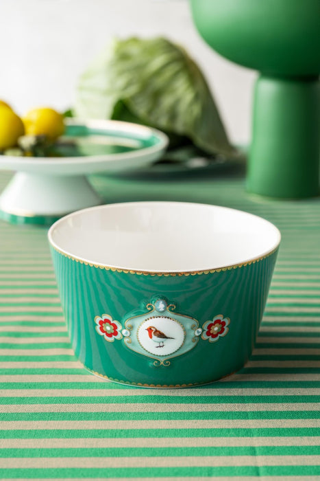 Pip Studio Love Birds Medallion Emerald Schaaltje - Porselein - Ø 15 cm