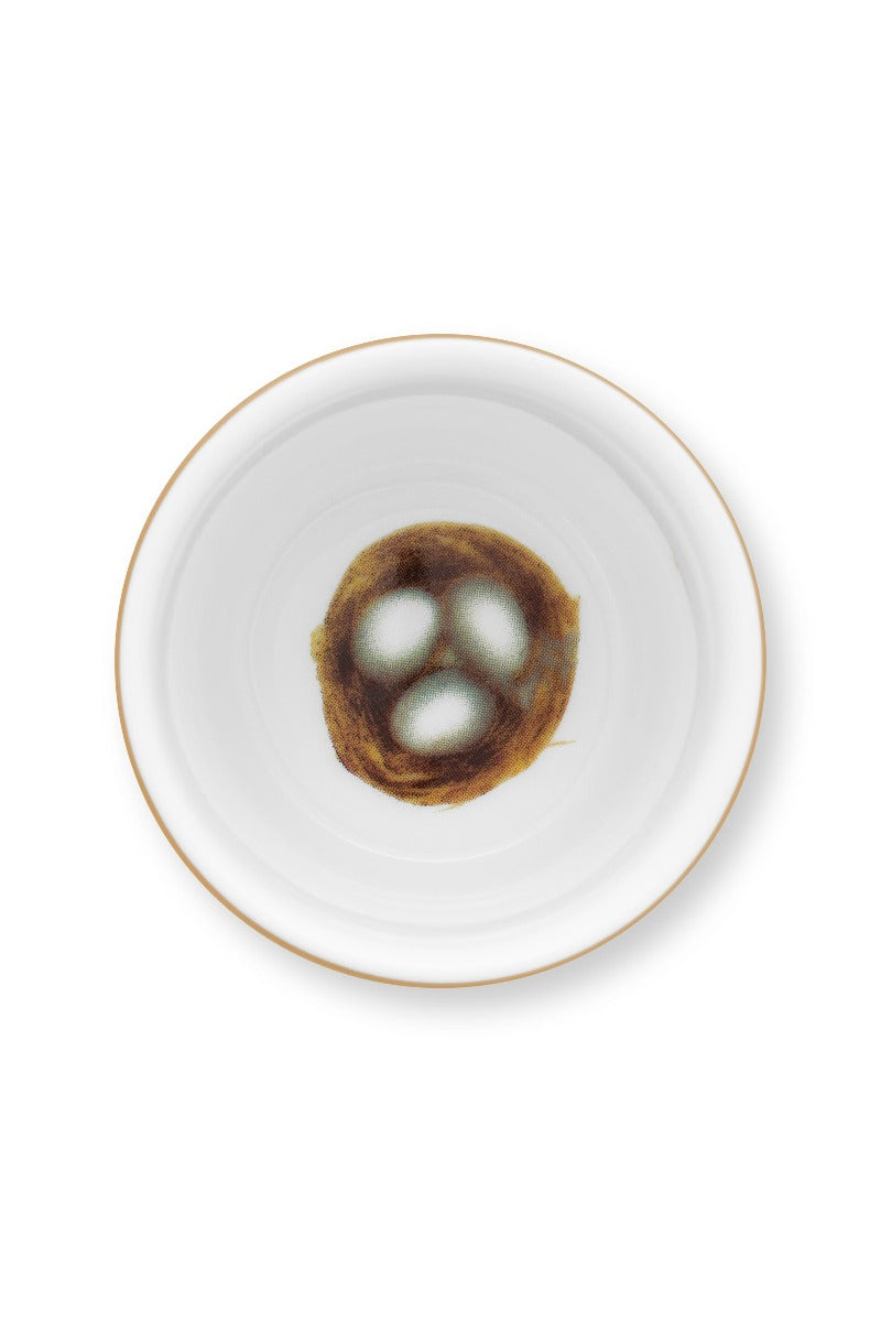 Pip Studio Love Birds Stripes Emerald-Green Eierdopje - Porselein - Ø 5 cm