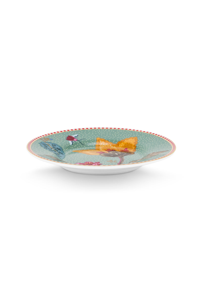 Pip Studio Blooming Tales Fantasy Blue Petit Four Bordje - Porselein - Ø 12 cm