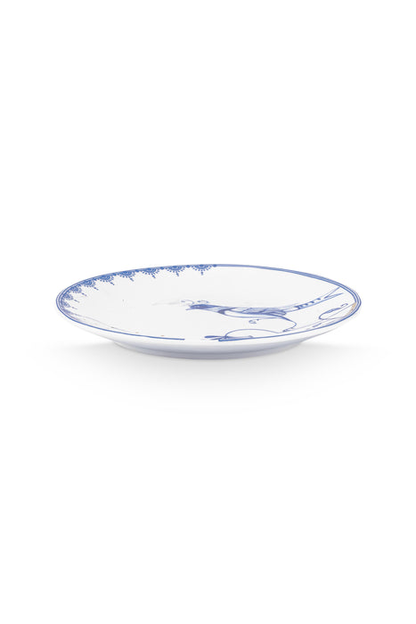Pip Studio Pip & The Blue Bird White Gebaksbordje - Porselein - Ø 18 cm