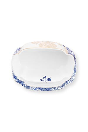Pip Studio Royal White Botervloot - Porselein - 19 cm x 14 cm x 9 cm